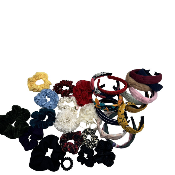Lot 27 Pc VTG 90s - Modern Hair Scrunchies Headbands Oversized Lace Chiffon‎ main image 5